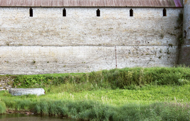 Stone wall of the ancient castle