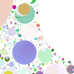 Multicolored geometric circle abstract background seamless pattern