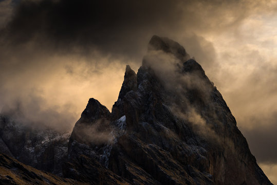 View of Grande Fermeda against cloudy sky