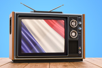 French Television concept, 3D rendering