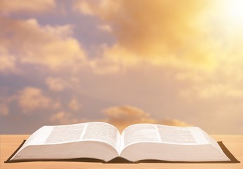 Holy Bible  book on  background