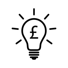 Lightbulb with pound symbol