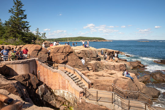 Thunder Hole in Acadia National Park in Maine