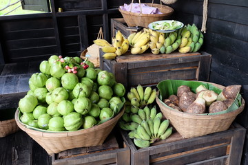 fruits and vegetables at the market