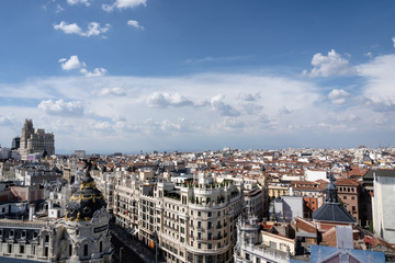 Fototapeta na wymiar Aussicht auf Madrid von oben, Spanien