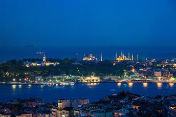 Istanbul panoramic view of historical peninsula