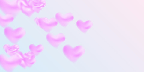 Hearts of confetti for valentines day