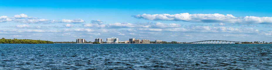 panoramic view of coastal areas in Punta Rassa landscape  in Cape Coral - Fort Myers, Metropolitan...