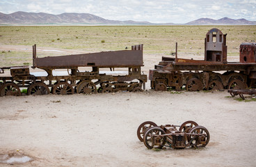 Uyuni, Bolivia abandoned trains in the desert