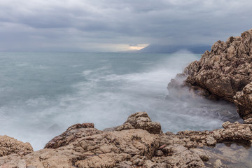 Sicilian Coastal Landscape in the morning hours in Italy, Europe