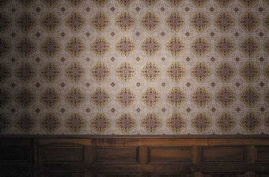 Fototapeta MUR AVEC TAPISSERIE ANCIENNE