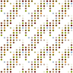 Seamless abstract pattern background with a variety of colored circles.