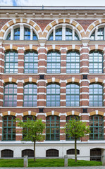 Fassade der Buntgarnwerke in Leipzig Plagwitz