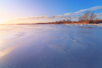 a bright winter morning landscape / natural patterns that never cease to amaze are in the right fashion foot