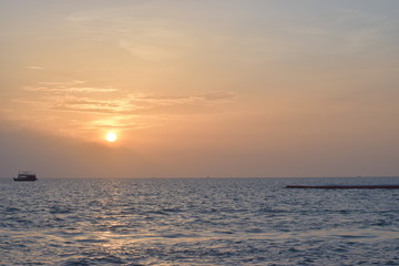 sunset over the sea