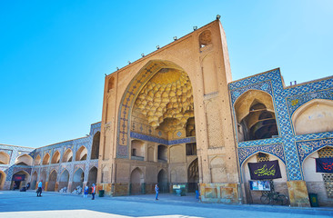The East portal of Jameh Mosque, Isfahan, Iran