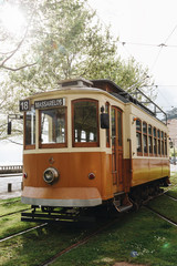 Fototapeta na wymiar Old tram in Porto, Portugal