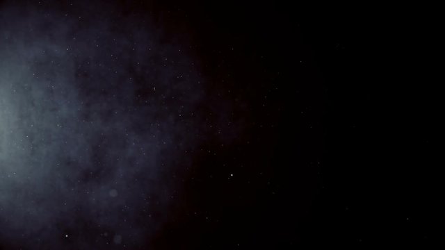 Cinematic abstract background with moving particles on a concrete wall
