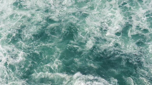 top down view of sea waves in summer
