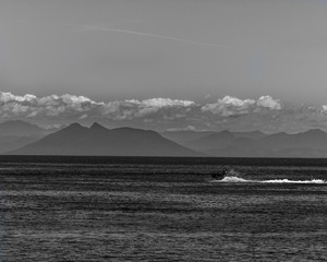 motorboat in the sea