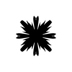 Vector snowflake, stylized ink drawing, simple brush paint, ornate star, holiday symbol, hand drawn