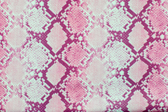Snake skin pattern texture repeating seamless   pink . Vector. Texture snake. Fashionable print. Fashion and stylish background 