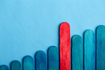 Stand Out From The Crowd And Different And Leadership Concept