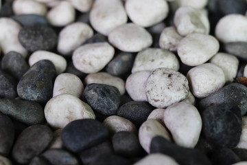 Fototapeta na wymiar Round and round pebbles