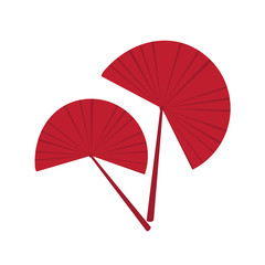 Isolated asian hand fan image. Vector illustration design