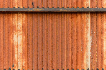 Old zinc wall surface Fence house zinc background