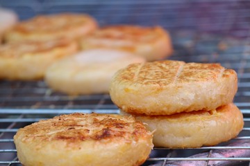 grilled sticky rice with egg