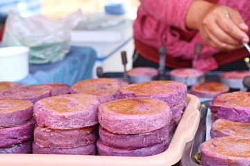 Purple sweet potato at street food