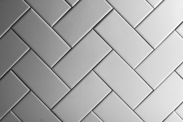 White Herringbone Tiles Background