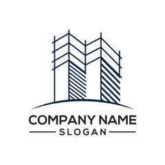 Building construction design to be used as a logo icon template for business constructors and more.