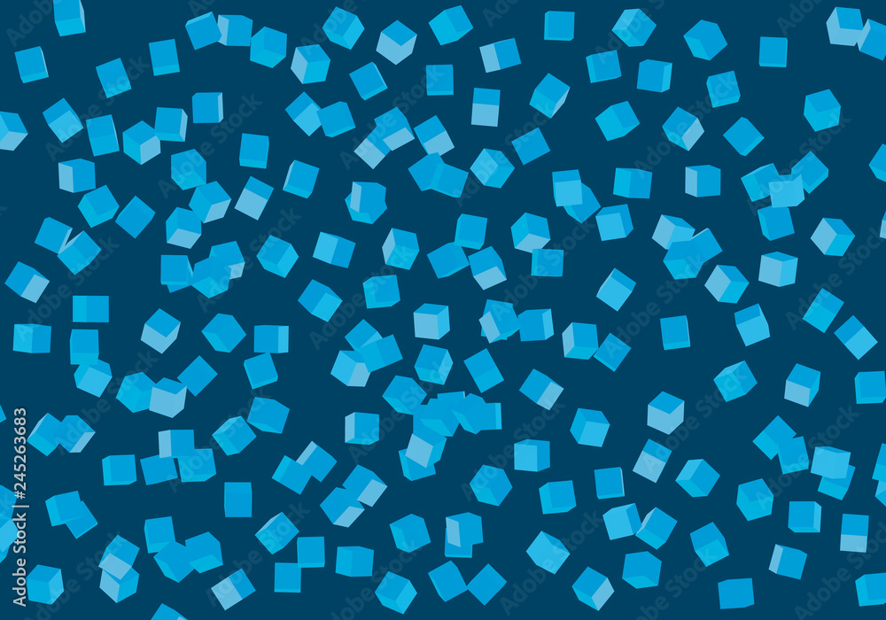 Poster background with set of red cubes