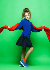 Portrait little fashion kid. Children's fashion concept.