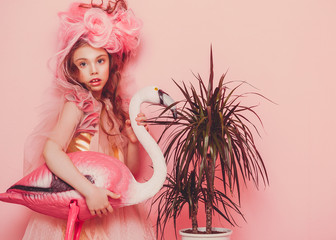 beautiful little princess girl in pink dress © Raisa Kanareva
