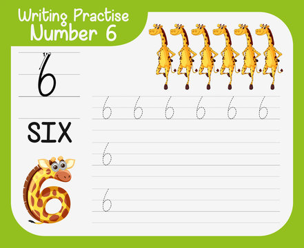 Math writing practise number six