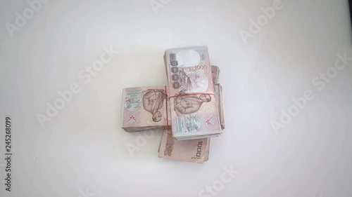 Close Up Hands Counting Of Thousansds Thai Baht Money Close - 