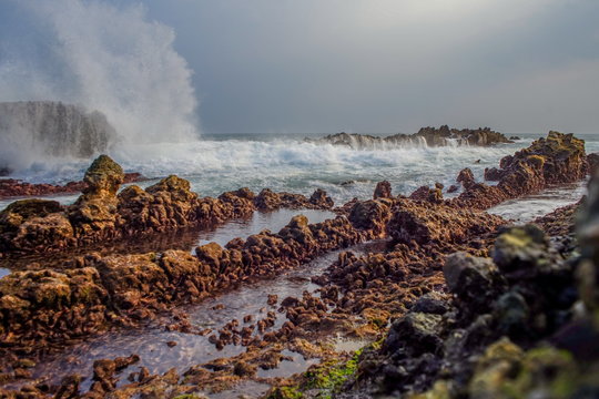Waves of south coast of West Java