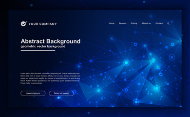 Technology, science, futuristic background for website designs. Abstract, modern background for your landing page design. Header for website.