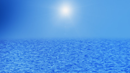 Obraz premium Blue digital abstract background with wave particles, glow sparkles and space with depth of field. Particles form lines, surface and grid.