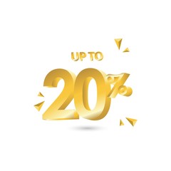 Discount up to 20% Vector Template Design Illustration