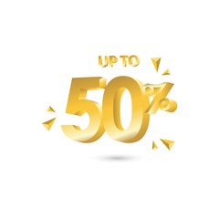 Discount up to 50% Vector Template Design Illustration