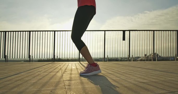 woman sport and rope skipping
