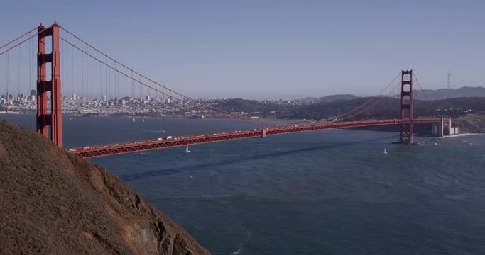 Clear day at the San Francisco Golden Gate Bridge, California, Shot with the Red Epic Camera