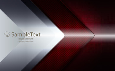 Obraz premium Geometric dark corrugated design with arrow silhouette.