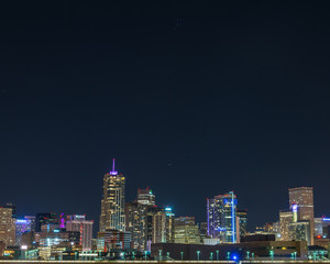 Obraz premium City Scape at Night with Lights