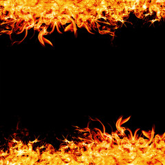 Fire frame or fire strip background.