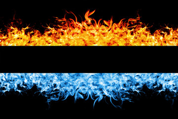 Red and blue fire frame.